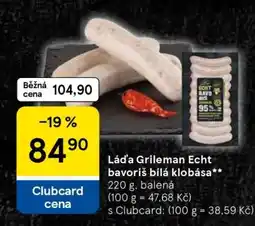 Tesco Láďa Grileman Echt bavorská bílá klobása nabídka