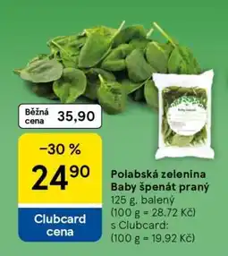 Tesco Polabská zelenina Baby špenát praný nabídka