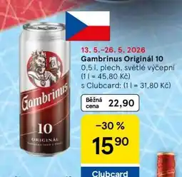 Tesco Gambrinus Originál 10 nabídka