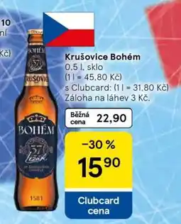 Tesco Krušovice Bohém nabídka