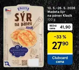 Tesco Madeta Sýr na pánev Klasik 100 g nabídka