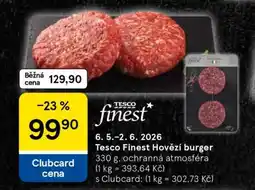 Tesco Tesco Finest Hovězí burger nabídka