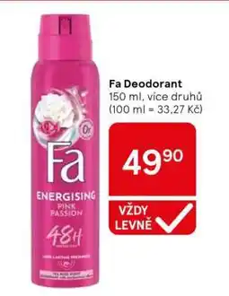Tesco Fa deodorant nabídka