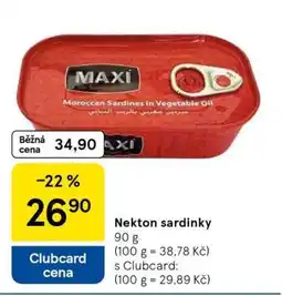 Tesco Nekton Sardinky nabídka