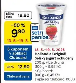 Tesco Hollandia Originál Selský jogurt ochucený nabídka