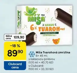 Tesco Míša Tvarohová zmrzlina nabídka