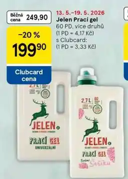 Tesco Jelen prací gel nabídka