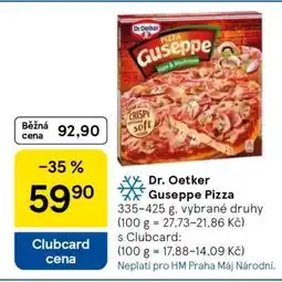 Tesco Dr. Oetker Guseppe Pizza nabídka