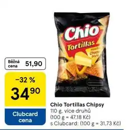 Tesco Chio Tortillas Chipsy nabídka