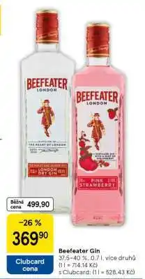 Tesco Beefeater Gin nabídka