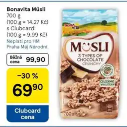 Tesco Bonavita Müsli nabídka