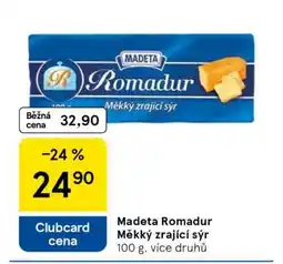 Tesco Madeta Romadur Měkký zrající sýr nabídka