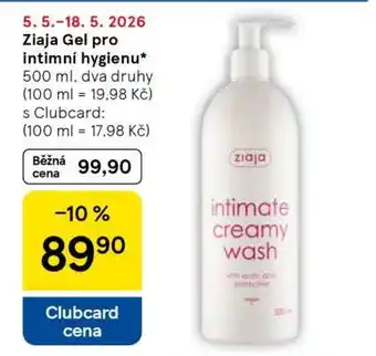 Tesco Ziaja Gel pro intimní hygienu nabídka