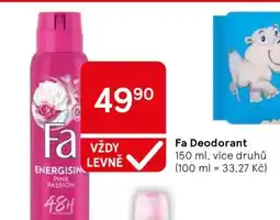 Tesco Fa deodorant nabídka