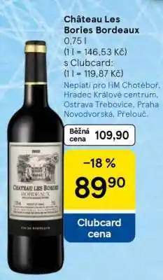 Tesco Chateau Les Bories Bordeaux nabídka