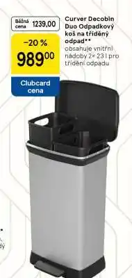 Tesco Curver Decobin Duo Odpadkový koš na tříděný odpad nabídka