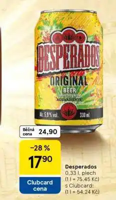 Tesco Desperados nabídka