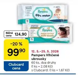 Tesco Pampers vlhčené ubrousky nabídka