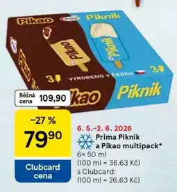Tesco Prima Piknik a Pikao multipack nabídka