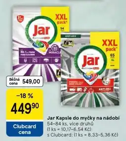 Tesco Jar kapsle do myčky na nádobí nabídka