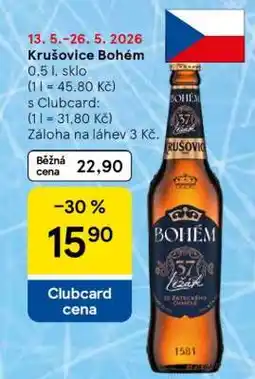 Tesco Krušovice Bohém nabídka