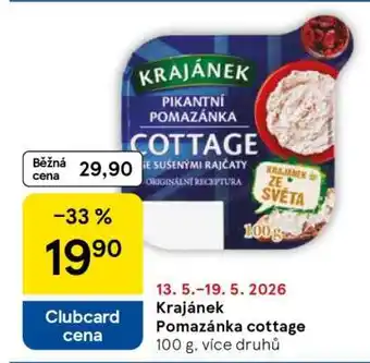 Tesco KRAJÁNEK Pomazánka cottage nabídka