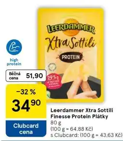 Tesco Leerdammer Xtra Sottili Finesse Protein plátky nabídka