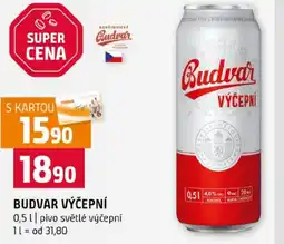 Terno Budvar výčepní nabídka
