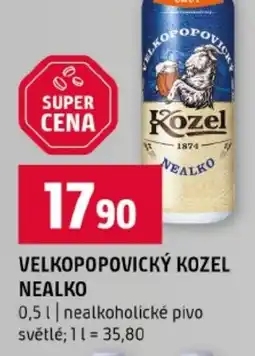 Terno Velkopopovický kozel nealko nabídka