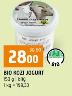 Terno Bio kozí jogurt nabídka