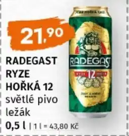 Terno Radegast ryze hořká 12 světlé pivo ležák nabídka