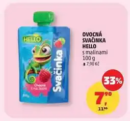 Penny Market Ovocná svačinka Hello s malinami nabídka
