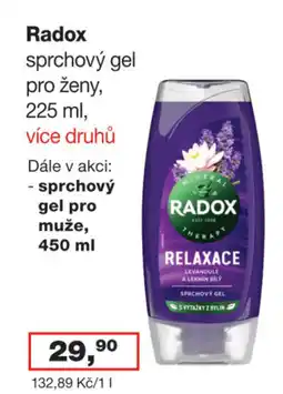 Ráj drogerie Radox sprchový gel pro ženy nabídka