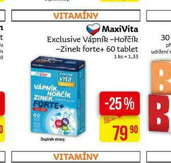 Teta Maxivita exclusive vápník - hořčík - zinek nabídka