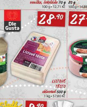 Coop Listové těsto nabídka