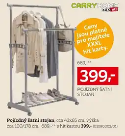 XXXLutz Pojízdný šatní stojan nabídka