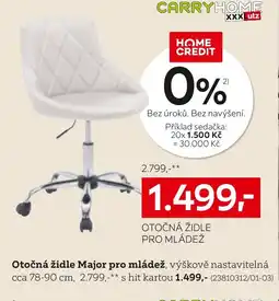 XXXLutz Otočná židle Major pro mládež nabídka