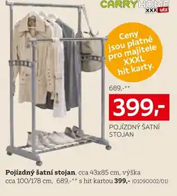 XXXLutz Pojízdný šatní stojan nabídka