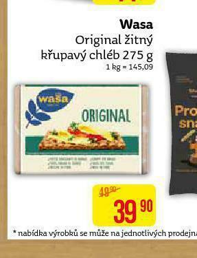 Teta Wasa original žitný křupavý chléb nabídka