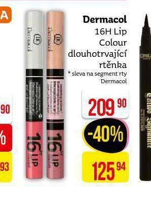 Teta Dermacol 16h lip colour dlouhotrvající rtěnka nabídka