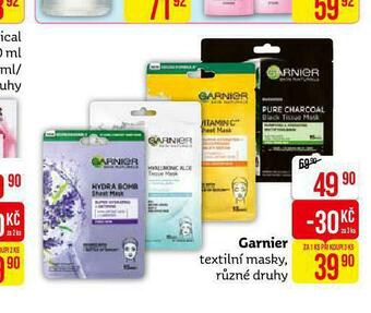 Teta Garnier textilní masky nabídka