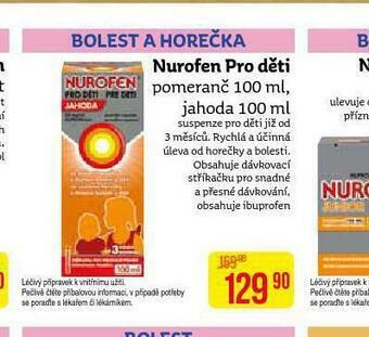 Teta Nurofen pro děti nabídka