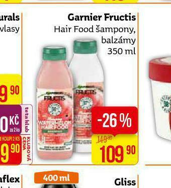 Teta Garnier fructis hair food šampon, balzám nabídka