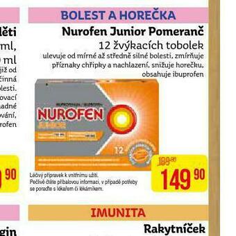 Teta Nurofen junior pomeranč nabídka