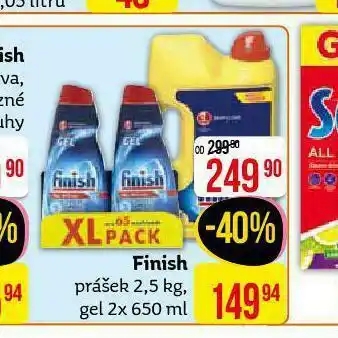 Teta Finish prášek, gel nabídka