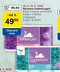 Tesco Harmony toaletní papír nabídka