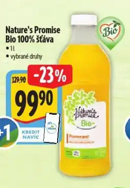 Albert Nature's Promise Bio 100% šťáva nabídka