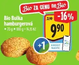 Albert Bio Bulka hamburgerová nabídka