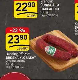 Flop BRDSKÁ KLOBÁSA vybrané druhy nabídka