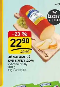 Flop JČ SALÁMOVÝ SÝR UZENÝ 44% vybrané druhy nabídka